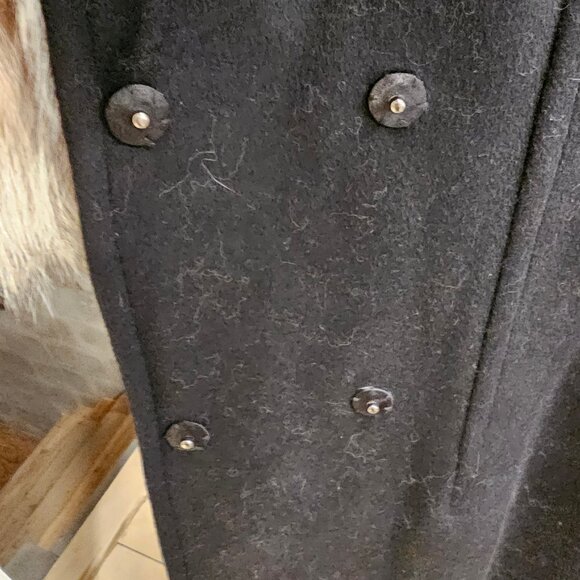 1 Madison Womens Coat XXL Black Fox Fur Retro Glam Old Money Quiet Luxury - Picture 13 of 15